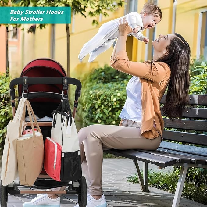 2 Pack Stroller Hooks, Stroller Straps - Image 2