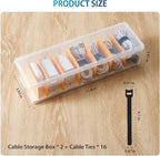 2 Pack Cable Organizer Storage Box - Image 2