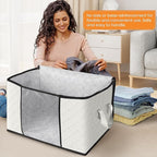 Fab totes 24 Gallons Clothes Storage, Foldable Thick Fabric Blanket Storage Bags - Image 3