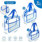XEWEA Clear Travel Toiletry Bags, 3 Pack TSA Approved Transparent Makeup Bag - Image 2