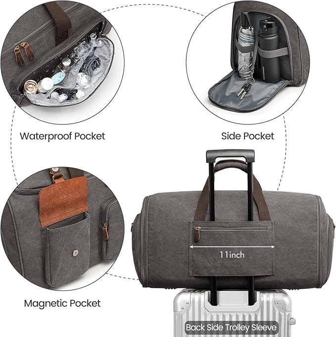 S-ZONE Garment Bags for Travel Convertible Garment Duffle Bags for Travel Suit - Image 4