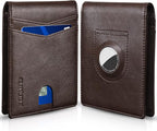 RUNBOX AirTag-Wallet-Mens-Slim-RFID Blocking Wallets Leather by RUNBOX