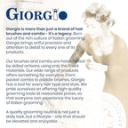 Giorgio Gentle Detangler Hair Brush for Men - Dual Length Bristles for Thick and Fine Hair, Scalp Massager, Travel-Friendly for All Hair Types & Textures, Wet or Dry Use