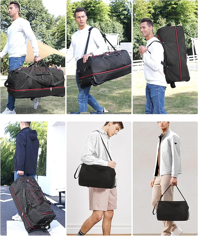 CONTAIL 32”110L Expandable 140L Rolling Duffle Bag - Image 9