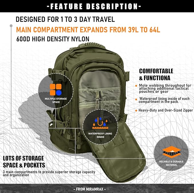 Tactical Backpack Military Backpacks - Image 2