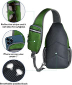 WATERFLY Crossbody Sling Backpack Sling Bag Travel Hiking Chest Bag Daypack - Image 6