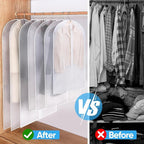BALEINE 48'' Translucent Garment Bags, 6 Packs PEVA Dress Bag - Image 6