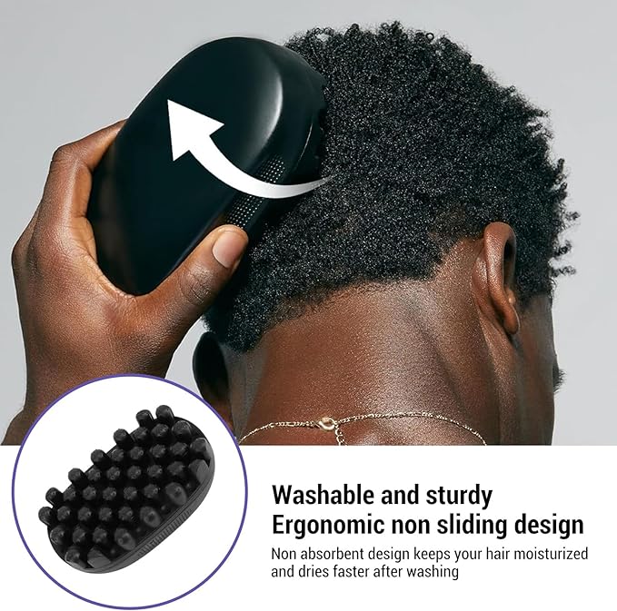 Rubber Curling Hair Brush - Twist King Sponge for Afro Hair, Washable Curl Sponge Styling Tool (Large Tooth)
