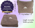 BlueHills Premium Soft Travel Blanket Pillow Airplane Flight Blanket Throw in - Image 3