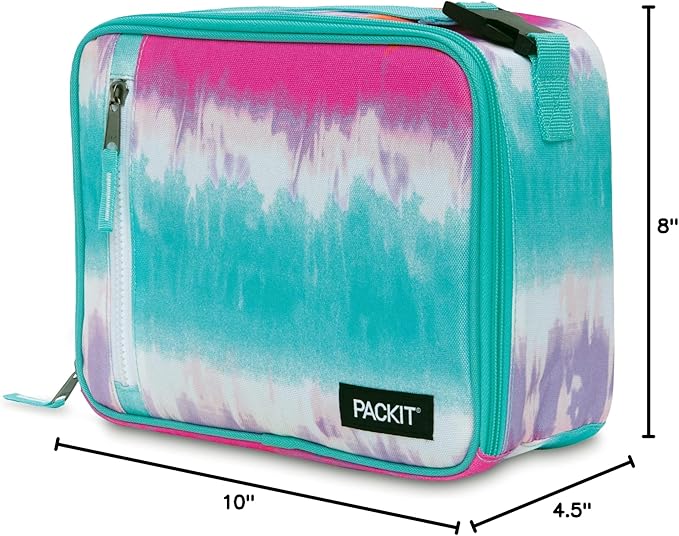 PackIt Freezable Classic Lunch Box, Tie Dye Sorbet, Built - Image 9