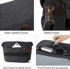 BAGSMART Camera Bag, SLR DSLR Canvas Crossbody Camera Case, Compact Camera - Image 5