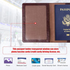 TIGARI Passport Holder for Travel Women Men, PU Leather Passport Wallet Cover - Image 2
