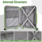 Lightweight Luggage with Spinner Wheels & YKK Zipper, 3-Piece Travel Suitcase - Image 5