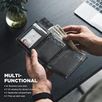 VULKIT Pop up Card Wallet Minimalist Cash Wallets RFID Blocking Leather Smart - Image 3
