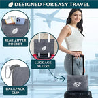 PAVILIA Travel Blanket and Pillow, Arms Opening Airplane Blankets - Image 4