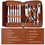Stainless Steel Manicure Set 11 (Brown)