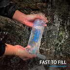 Collapsible Water Bottle with Filter - 1L Squeeze Water Filtered Bottle Camping - Image 4