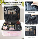 Travel Makeup Bag Makeup Cosmetic Train Case Organizer Portable Storage Bag - Image 2