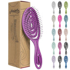 Ninabella Detangling Hair Brush for Women & Men - Does not Pull - Straightening Brushes for Straight, Curly & Wet Hair - Vented Unique Spiral Hairbrush - Berry