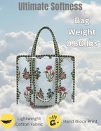 Cotton Quilted Tote Bag for Women – Large Beach & Travel Tote - Image 3