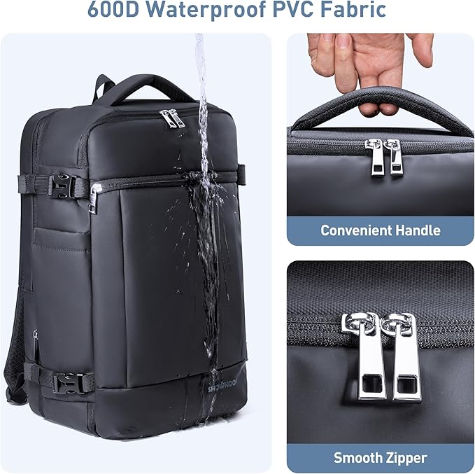 SHOWKOO Travel Backpack For Man Women, Airline Approved Carry On Laptop - Image 6