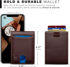 SERMAN BRANDS RFID Blocking Slim Bifold Genuine Leather Thin Minimalist Front - Image 5