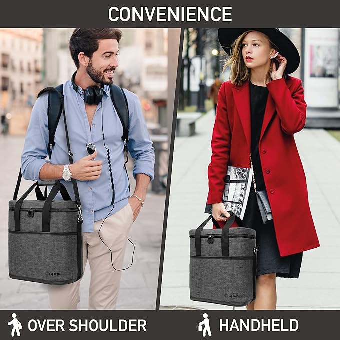 opux 6 Bottle Carrier Tote | Insulated Padded Wine Cooler Bag - Image 6