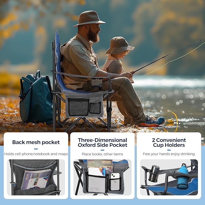 ALPHA CAMP Oversized Camping Folding Chair - Image 8