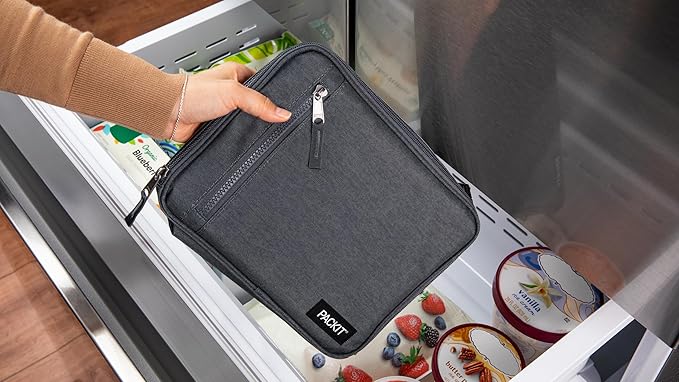 PackIt Freezable Classic Lunch Box, City Charcoal, Built - Image 3