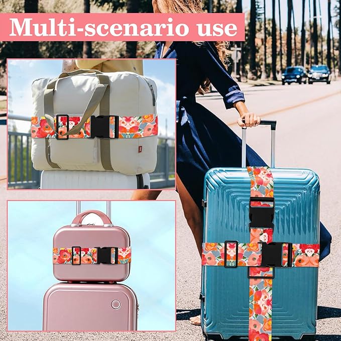 Rose Luggage Straps for Suitcases TSA Approved, Luggage Identifiers for Suitcase - Image 7