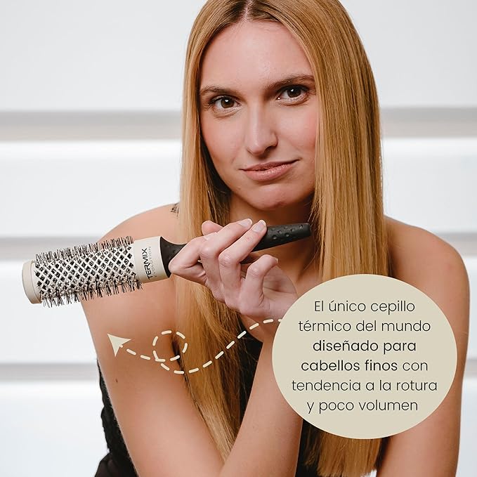Termix Evolution Soft Ø 23 mm-Hairbrush for thin hair with ionized bristles specially for thin and delicate hair.