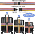 Stripes Luggage Straps for Suitcases, Adjustable Luggage Travel Belt to Keep - Image 2