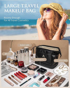 Gifts for Her, Initial Large Makeup Bags, Personalized Double Layer Cosmetic Bag - Image 2