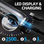 Chicclly Professional Hair Clippers for Men&Women, Low Noise Hair Cutting Kit with 10 Color Combs, LED Display, Gifts for Men, 5H Cordless Clippers and Trimmers Set with Scissors,Cape
