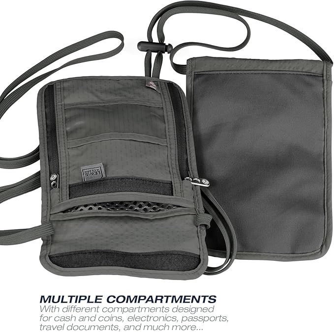 Lewis N. Clark Stash Neck Travel Wallet, RFID Blocking Passport Holder - Image 5