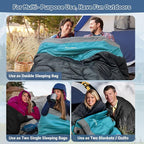 Double Sleeping Bag for Adults Machine Washable 2 Person Camping Sleeping Bag - Image 6
