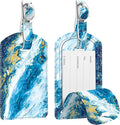FINTIE 2 Pack Luggage Tags, Leather Name ID Labels by Fintie
