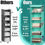 Simple Houseware 5 Shelf Hanging Closet Organizer - Image 4