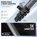 NEEWER LITETRIP LT38 61" Travel Tripod Carbon Fiber - Image 3