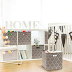 SIMPLE HOUSEWARE 11-Inch Collapsible Fabric Cube Storage Bin - Image 6