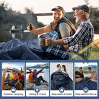 Double Sleeping Bag for Adults Machine Washable 2 Person Camping Sleeping Bag - Image 8