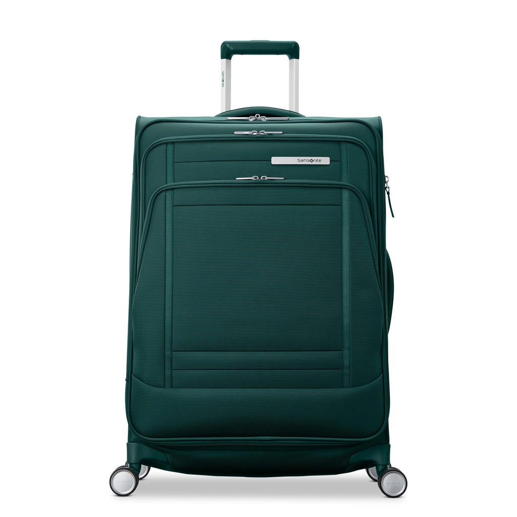 UpLIFT Lightweight Medium Checked Softside Luggage with Spinner Wheels (Medium Checked / Emerald Green)