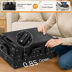 26 Inch Checked Luggage with Spinner Wheels, No Zipper Aluminum Frame Hard - Image 5