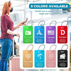 Personalized Luggage Tags, Custom Luggage Tags 4 Pack TSA Approved Double Sided - Image 6