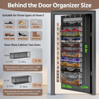12 Pocket Over the Door Shoe Organizer, Reusable Breathable Large Mesh Bag - Image 3