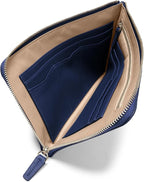 Leatherology Navy Blue Slim Zip Travel Wallet - Image 4
