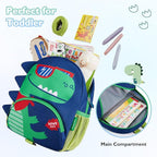 mommore Toddler Backpack for Boys 2-4, 3D Cartoon Cute Kids Dinosaur Backpack - Image 3