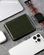 Mens Wallet Bifold Genuine Leather RFID Blocking Wallet - Image 2