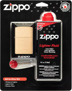 Zippo All-in-One Kit with Brushed Brass Windproof Lighter - Image 2