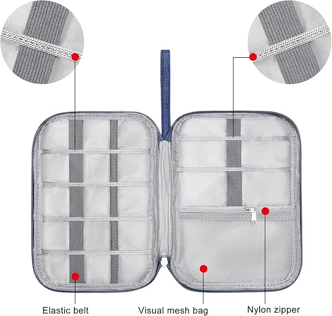 SELLYFELLY Travel Electronics Organizer Portable Cable Organizer Bag - Image 5